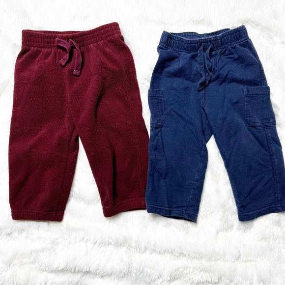 Bundle of Boy’s 18M Child of Mine Miniwear Footed Sleeper Jeans Fleece Pants - Picture 3 of 12